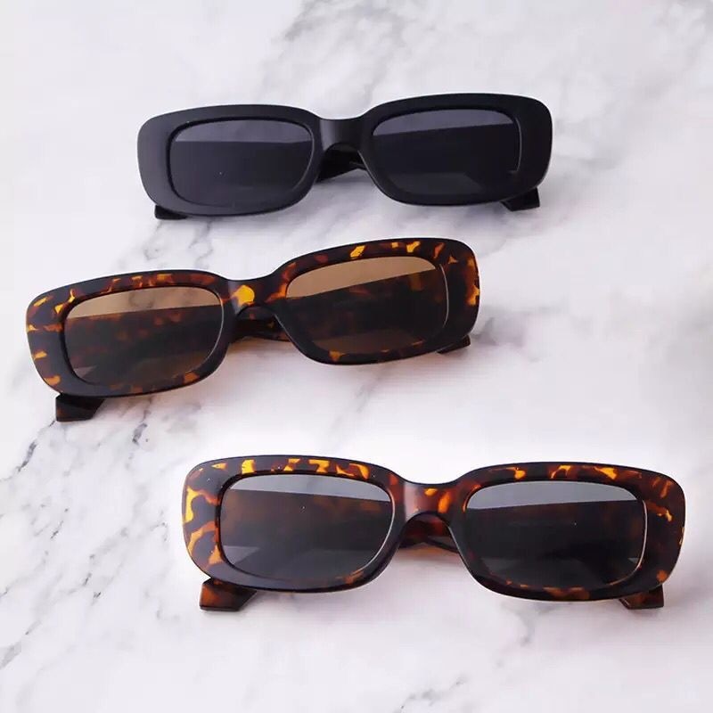 Classic Retro Square Sunglasses Women Brand Vintage Travel Small Recta Generation X Professor